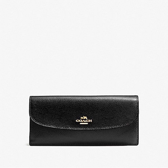 COACH Soft Wallet in Crossgrain Leather - Picture 1 of 8